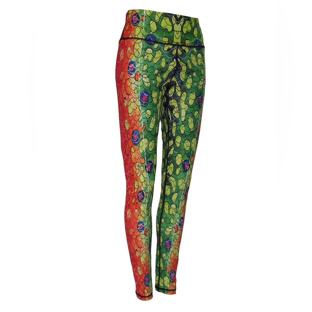 BROOK TROUT#2 FISH PRINT PATTERNED LEGGINGS WOMEN'S FLY FISHING CLOTHING